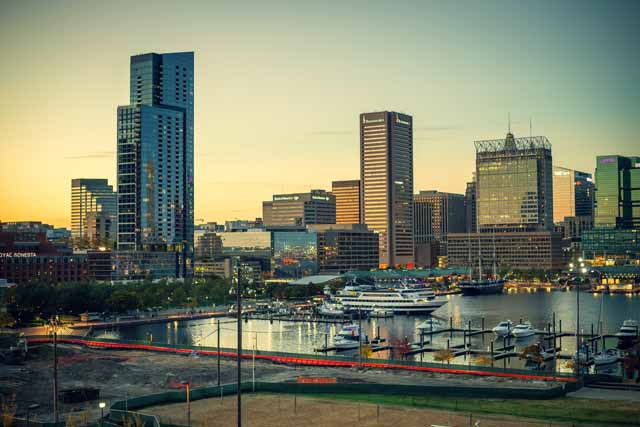 A view of Baltimore, US